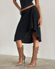 Image Esmeray Midi Skirt in Sheer Diagonal Knit Black