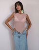 image of Etta Knitted Vest Top In Pink