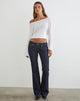 Image of Extra Low Rise Flare Jeans in Indigo
