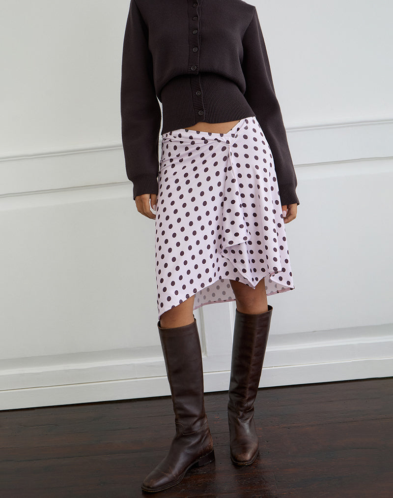Esmeray Midi Skirt in Retro Polka Dot