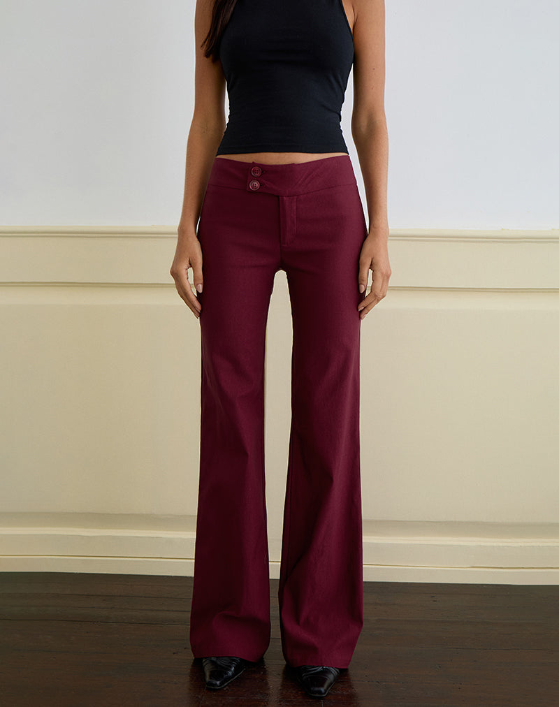 Image of Falita Trouser in Tailoring Burgundy