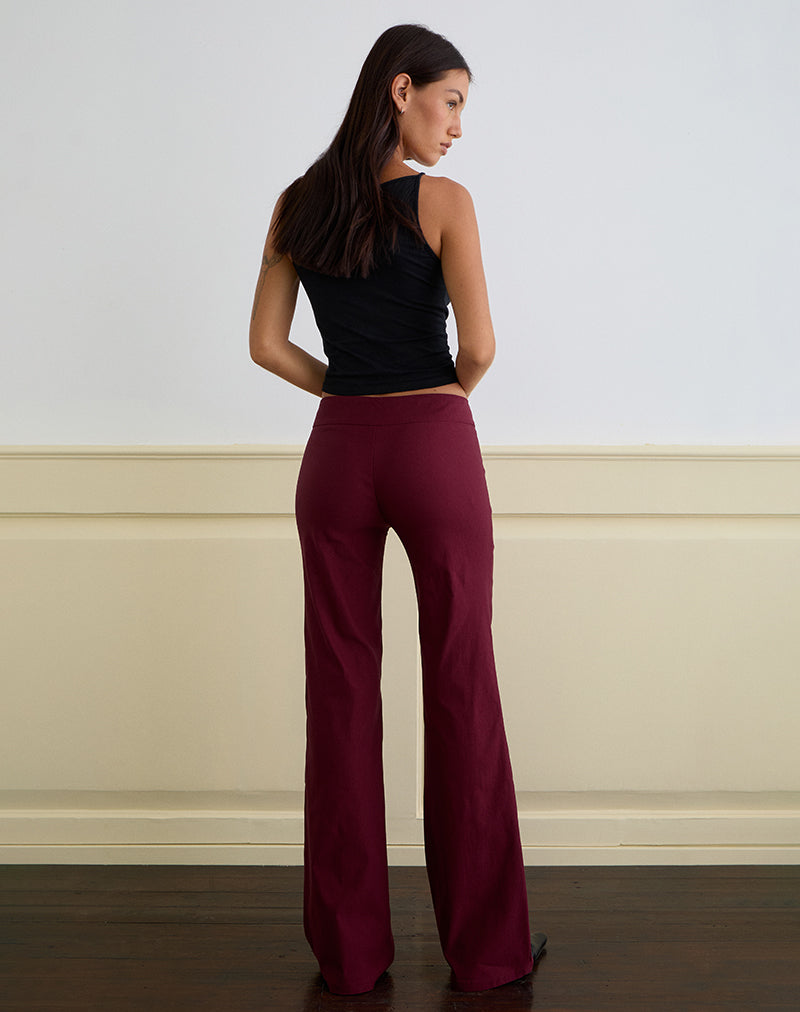 Image of Falita Trouser in Tailoring Burgundy