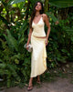 Image of Phemia Maxi Skirt with Beads in Jersey Lemon