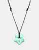 Image of Flower Necklace in Resin Green