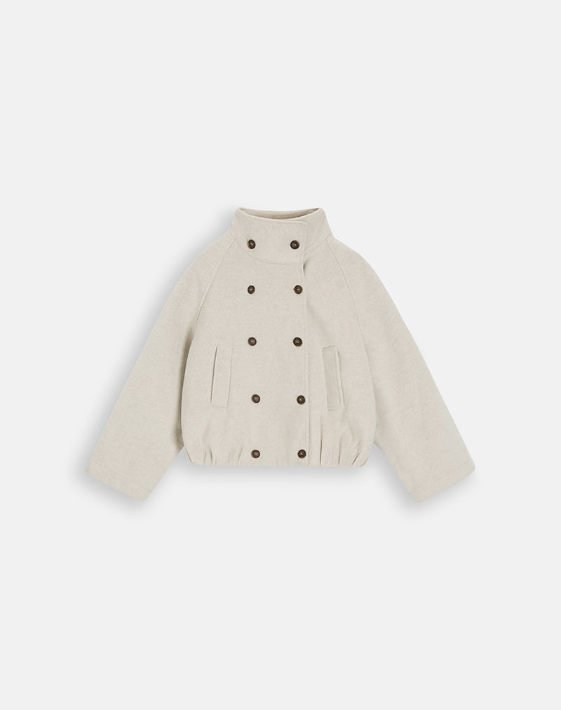 Image of Galala Double Breasted Jacket in Beige