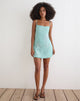 Image of Gelora Mini Dress in Chiffon Floral Sequin Turquoise