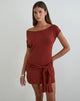 Image of Genya Mini Dress in Jersey Fired Brick