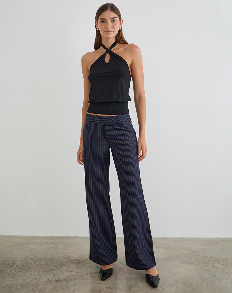 Image of Giunea Knot Halterneck Top in Black