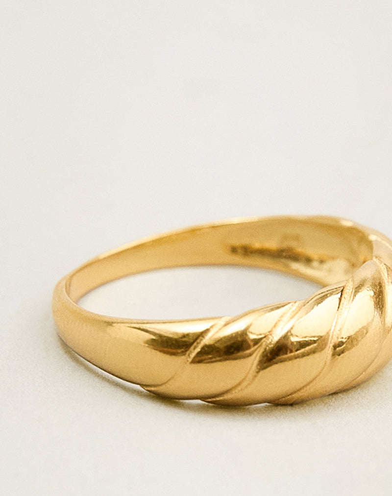 Image of Gold Plated Textured Ring