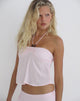 Image of Grain Top in Crinkle Light Pink with Beads