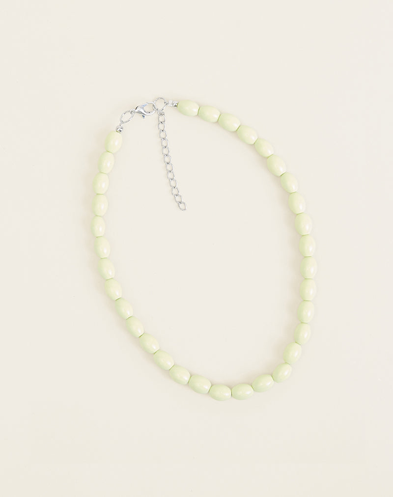 Green Glass Beaded Necklace