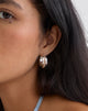 Image of Grooved Silver Sleeper Earrings