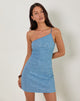 Image of Hamal Mini Dress in Sequin Blue