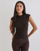 Image of Hanuva Top in Knit Chocolate Brown