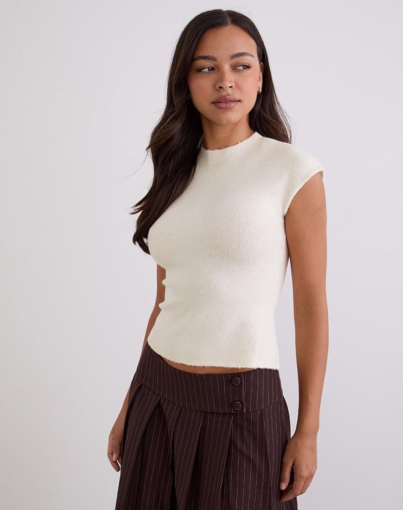 Image of Hanuva Top in Knit Cream