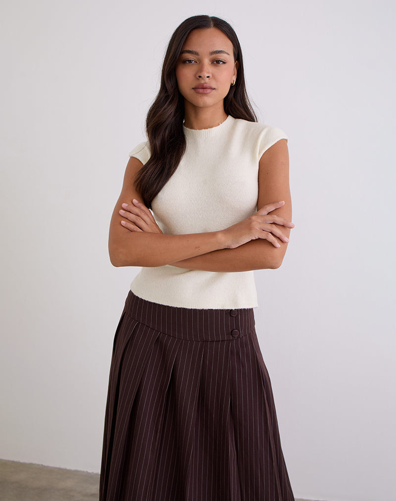 Image of Hanuva Top in Knit Cream