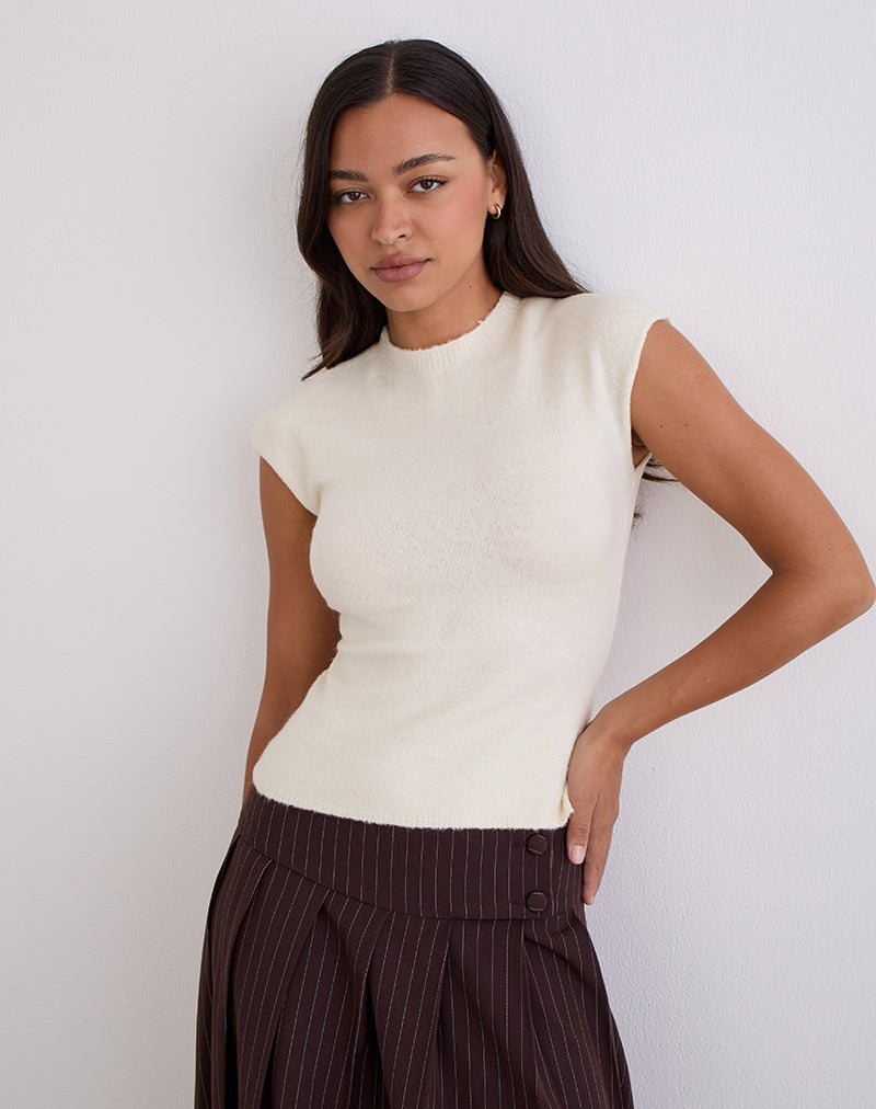 Image of Hanuva Top in Knit Cream