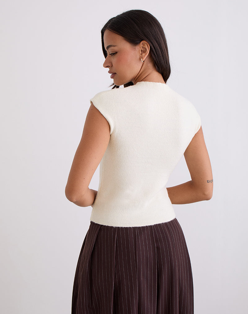 Image of Hanuva Top in Knit Cream