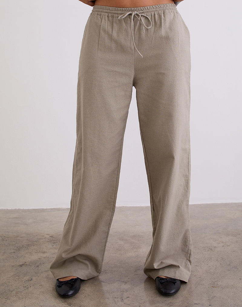 Image of Wasic Wide Leg Trouser in Biscotti