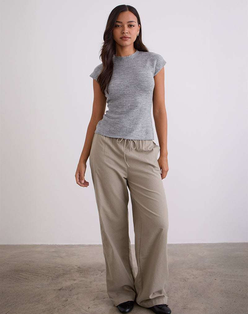Image of Wasic Wide Leg Trouser in Biscotti