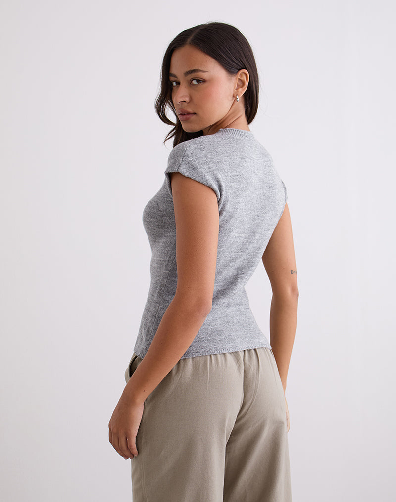 Image of Hanuva Top in Knit Grey