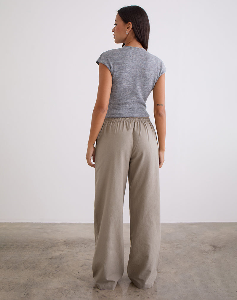 Image of Wasic Wide Leg Trouser in Biscotti