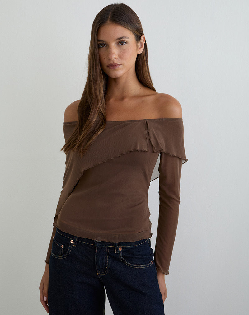 Haze Asymmetric Top in Mesh Brown