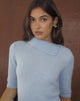 Image of Hemas Top in Glitter Blue Knit