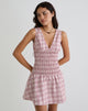 Image of Hevoria Mini Dress in Basic Tartan Pink