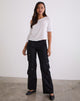 Image of Hojo Linen Cargo Pants in Black