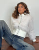 Image of Homari Shaggy Faux Fur Jacket in Cream