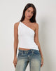 Image of Idra Asymmetric Top in Jersey Ivory