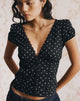 Image of Ilias Corset Top in Basic Polka Black