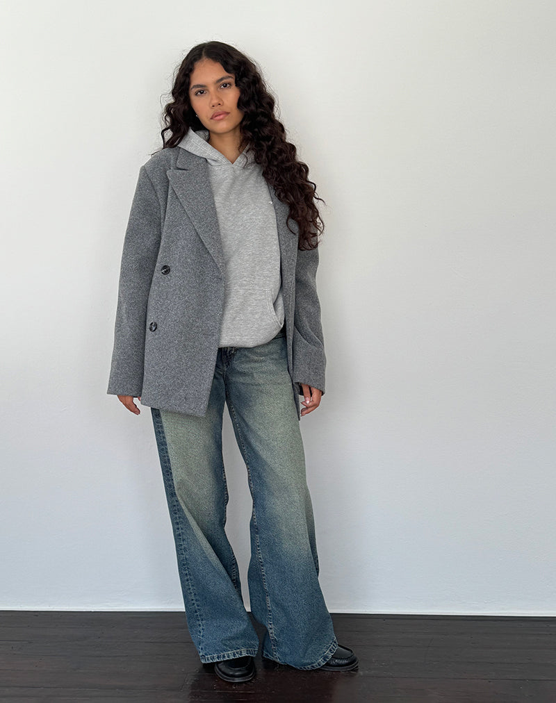 Grey Oversized Blazer Binaiya –