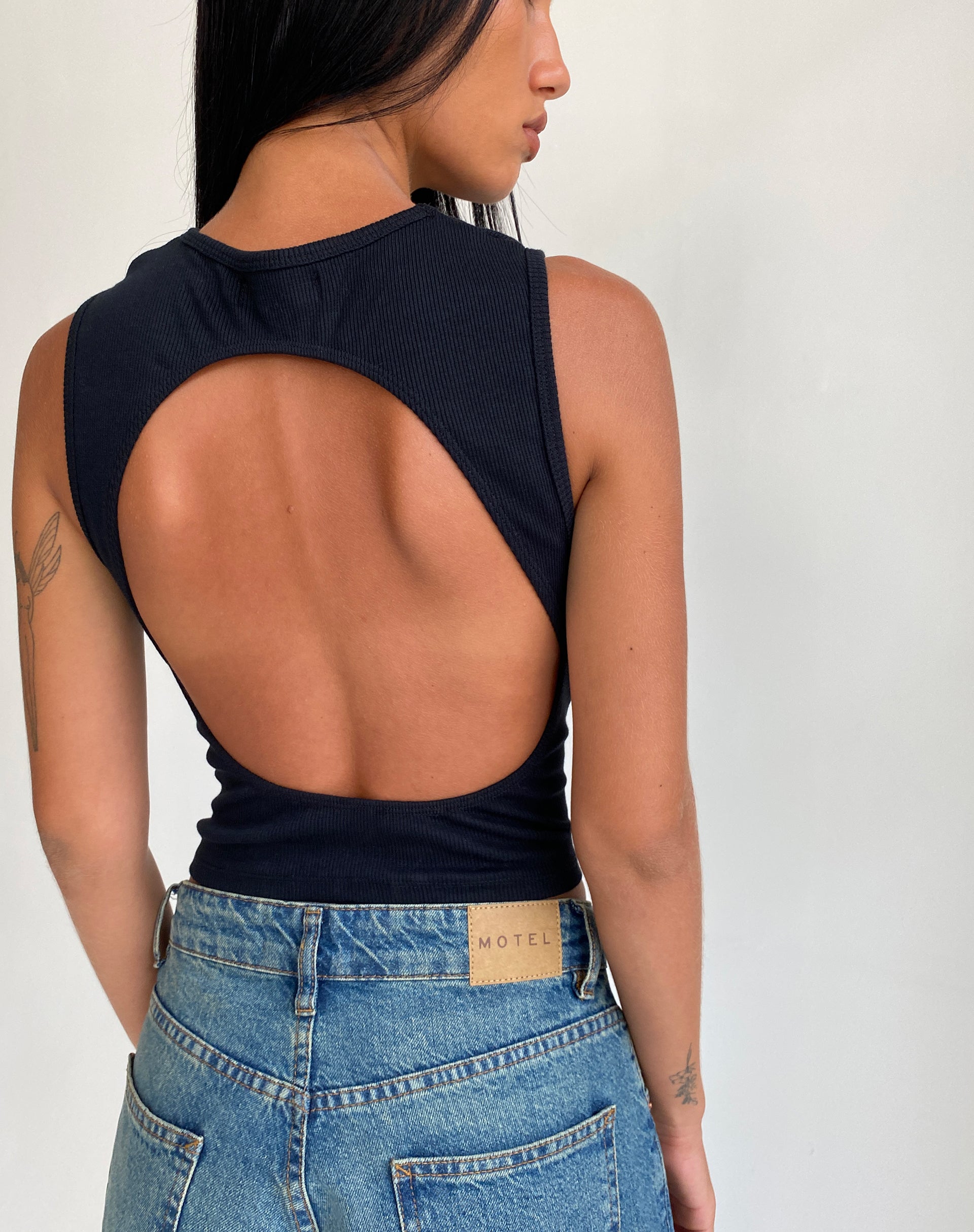 Cut out back tank top on sale