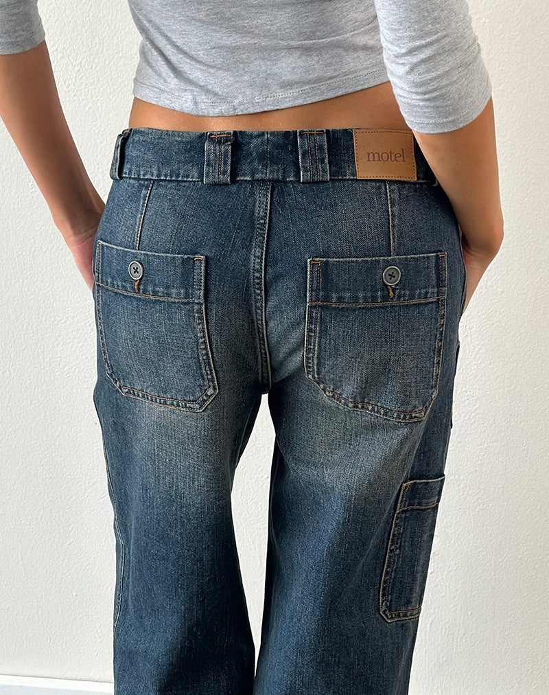 Image of Utility Carpenter Jeans in Aged Mid Blue
