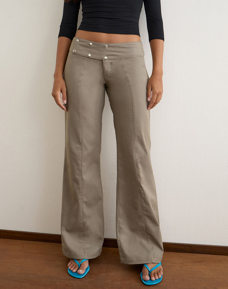 Image of Townes Trousers in Light Twill Grey Brown