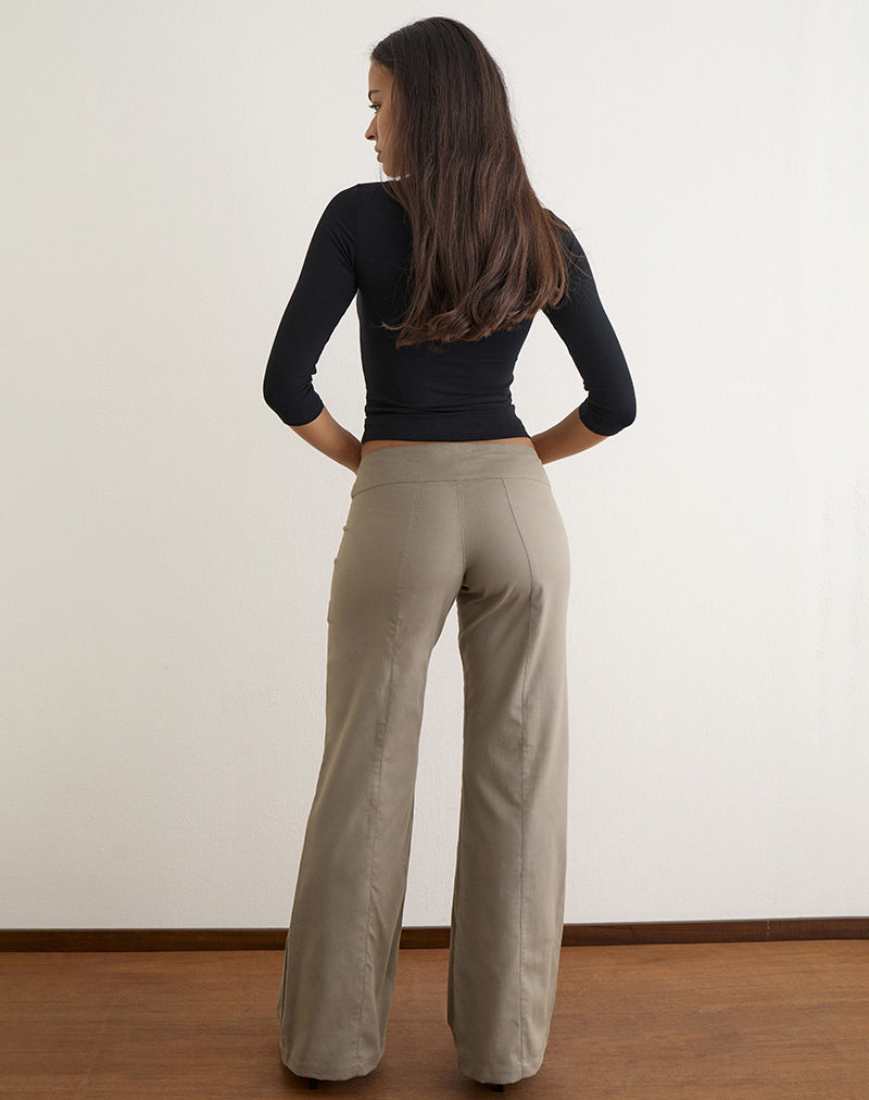 Image of Townes Trousers in Light Twill Grey Brown