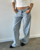 Image of Low Rise Roomy Jeans in Stripe 80s Light Blue Wash