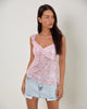 Image of Iranila Asymmetric Top in Gauzy Sequin Baby Pink