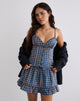 Image of Isamu Top in Medium Tartan Blue