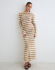 Image of Jadie Long Sleeve Maxi Dress in Knit Tonal Stripe