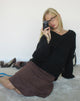 Image of Jaita V Neck Jumper in Chunky Knit Black