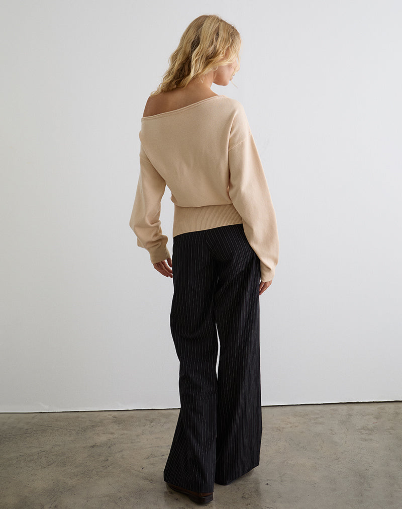 Image of Jalira Asymmetric Jumper in Cream