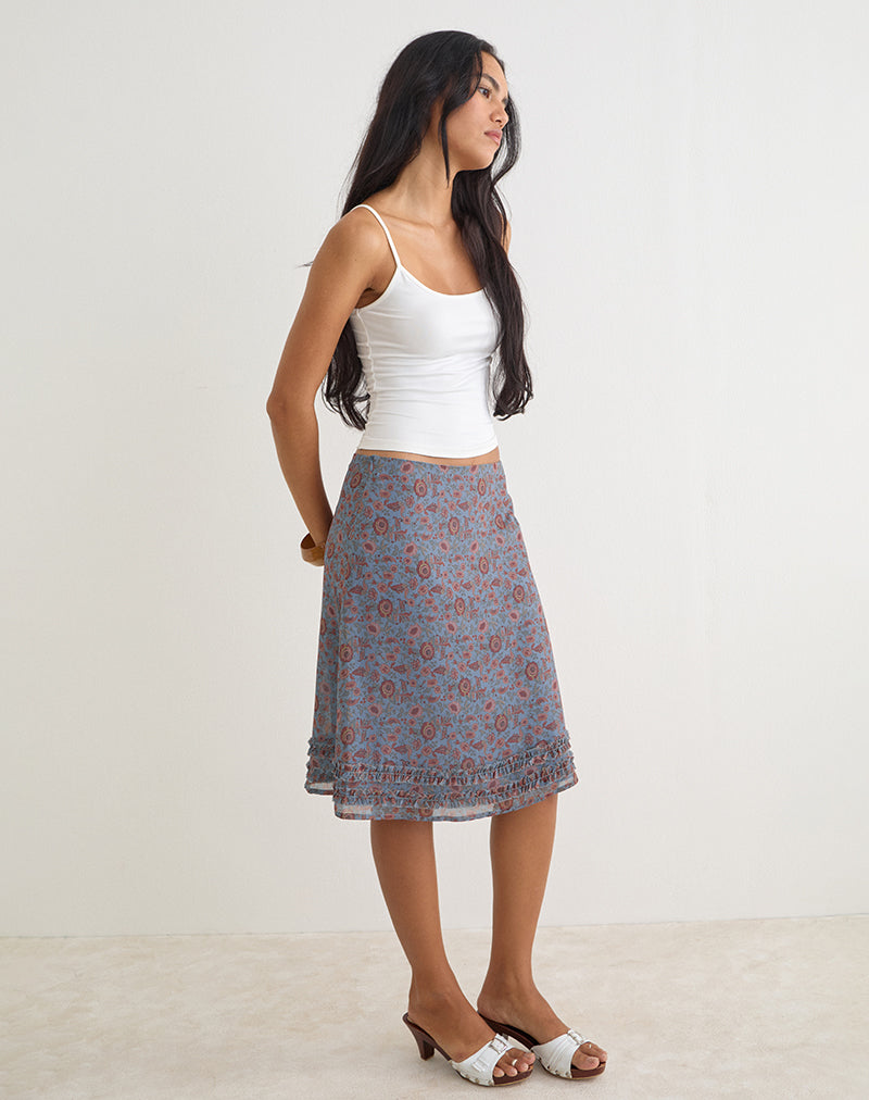 Blue Shadow Blossom Chiffon Cami Top | Camden – motelrocks.com