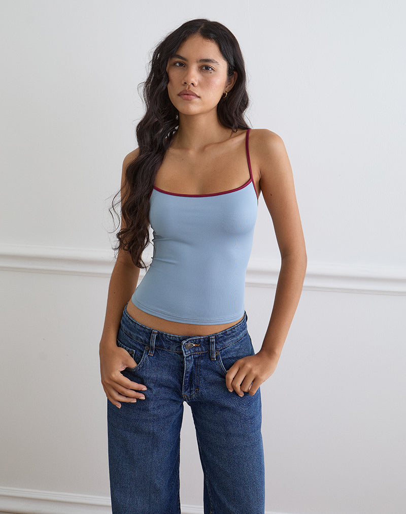 Image of Jasila Vest Top in Blue