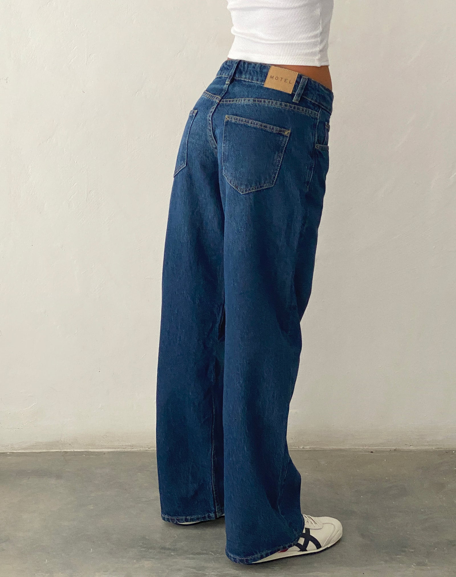 Mid Blue Used Low Rise Jeans | Parallel – motelrocks.com