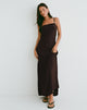 Image of Jenesis Maxi Dress in Crinkle Bitter Chocolate