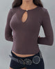 Image of Jenji Top with Pearl Button in Peppercorn