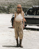 Image of Iria Cargo Capri Trouser in Twill Khaki